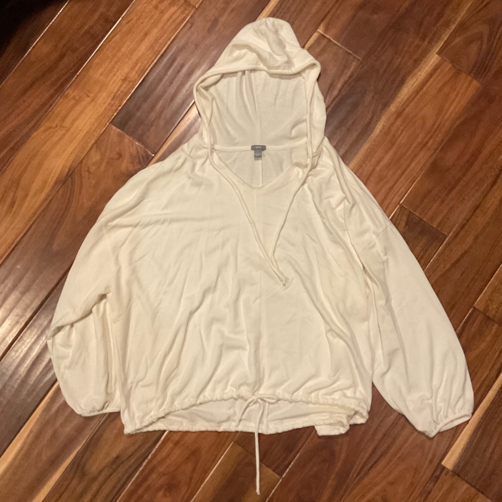 Aerie Cream Cozy Hooded shirt